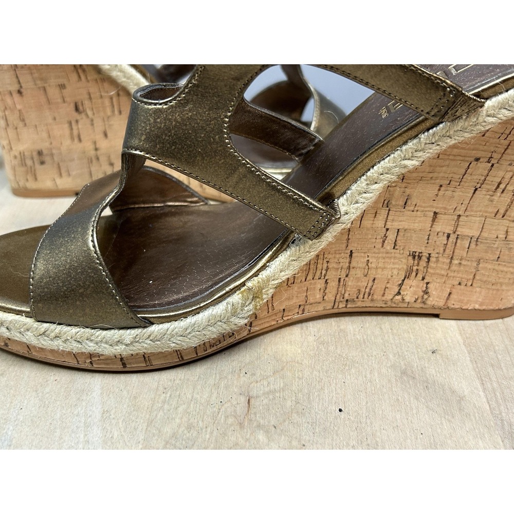Moda Spana Wedge Sandals Womens Size 9M Espadrille Cork Heels Shoes - Picture 7 of 10